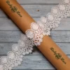 Imported White Organza Lace, 3.5 Inch, 1 Yard Length