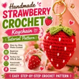 Strawberry Crochet Keychain Tutorial Pattern