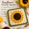 Sunflower Granny Square Crochet Pattern | Easy DIY Floral Granny Square Tutorial