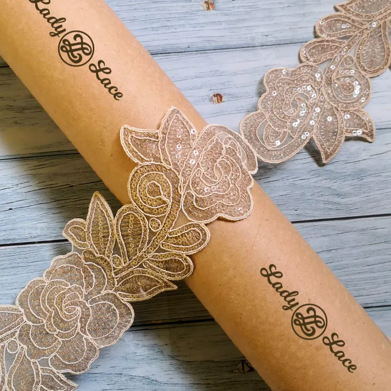 golden-rose-sequin-lace-trim-1 Golden rose sequin lace trim 3 inch wide
