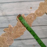 Golden Rose Sequin Lace Trim – 3 Inch