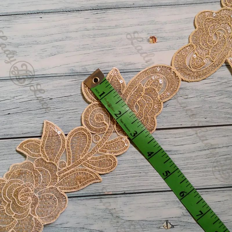 golden-rose-sequin-lace-trim-2 Golden Rose Sequin Lace Trim – 3 Inch