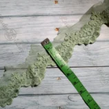 Imported Olive Green Scolap Lace Trim – 3 Inch, 1 Yard