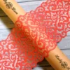 Neon pink net lace trim 8 inch wide