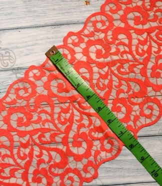neon-pink-net-lace-trim-2 Neon Pink Net Lace Trim – 8 Inch