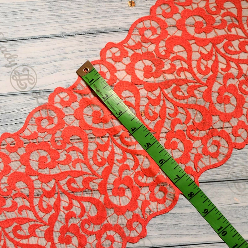 neon-pink-net-lace-trim-2 Neon Pink Net Lace Trim – 8 Inch